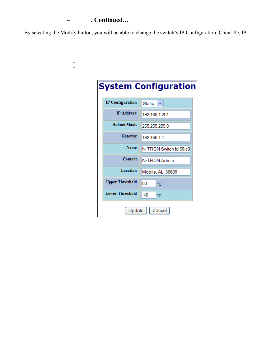 Administration – system, continued | B&B Electronics 7506GX2-SX - Manual User Manual | Page 30 / 158