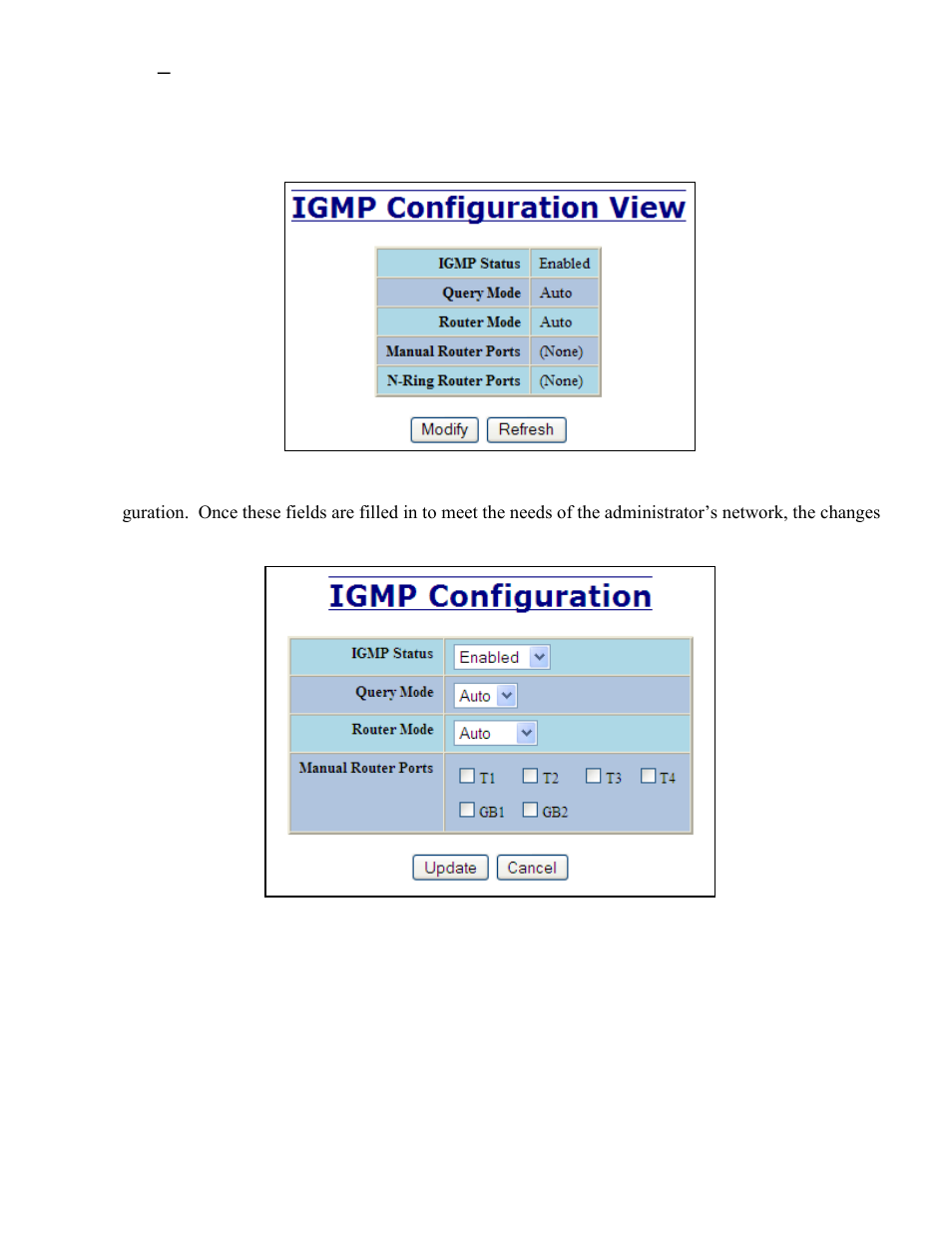 Igmp – configuration | B&B Electronics 7506GX2-SX - Manual User Manual | Page 75 / 158