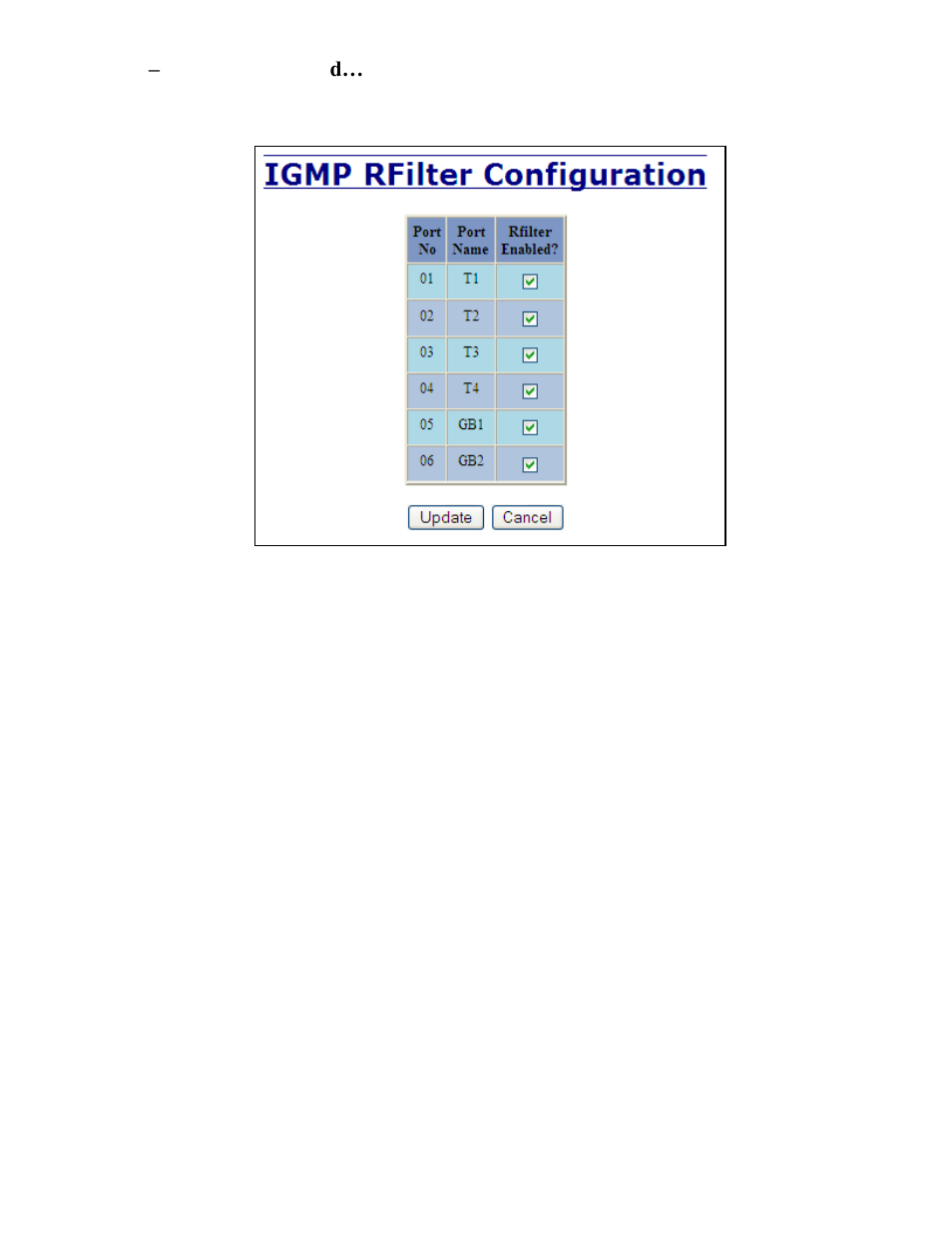 Igmp – rfilter, continued | B&B Electronics 7506GX2-SX - Manual User Manual | Page 80 / 158