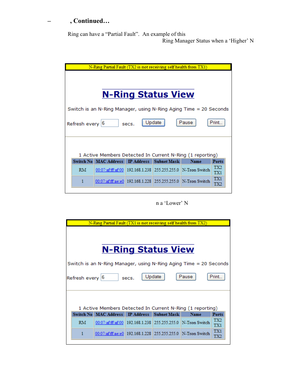 N-ring – status, continued | B&B Electronics 7506GX2-SX - Manual User Manual | Page 92 / 158