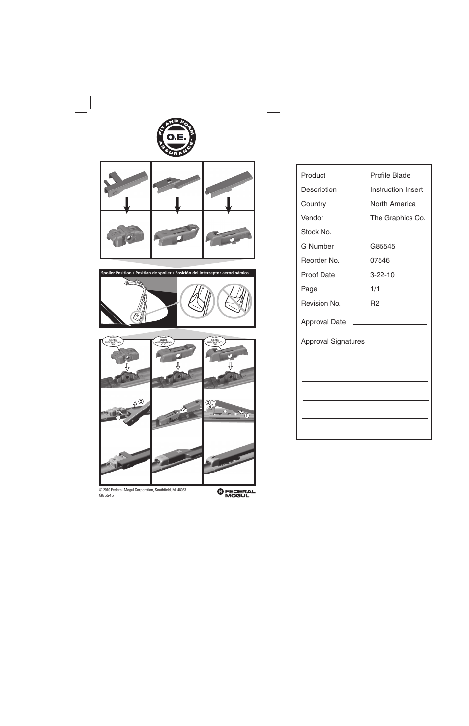 Anco G85545 User Manual | 3 pages