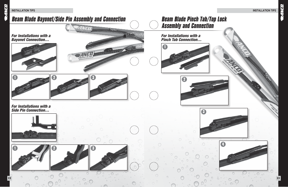 For installations with a pinch tab connection | Anco G85545 User Manual | Page 3 / 3
