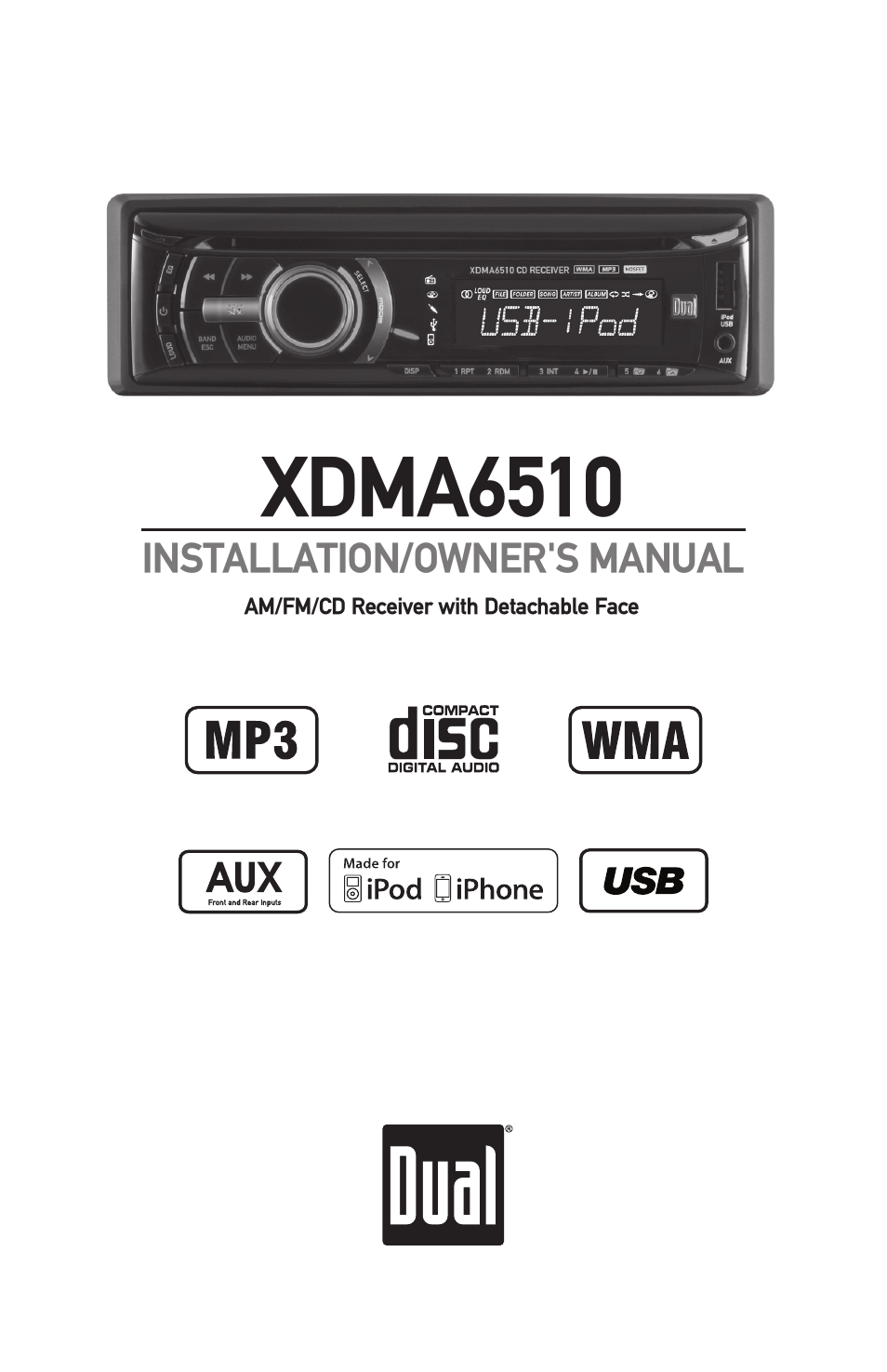 Dual Electronics XDMA6510 User Manual | 28 pages