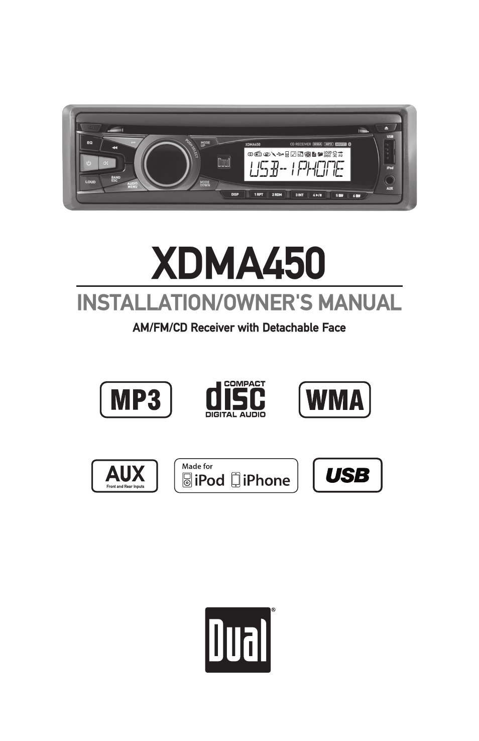 Dual Electronics XDMA450 User Manual | 28 pages