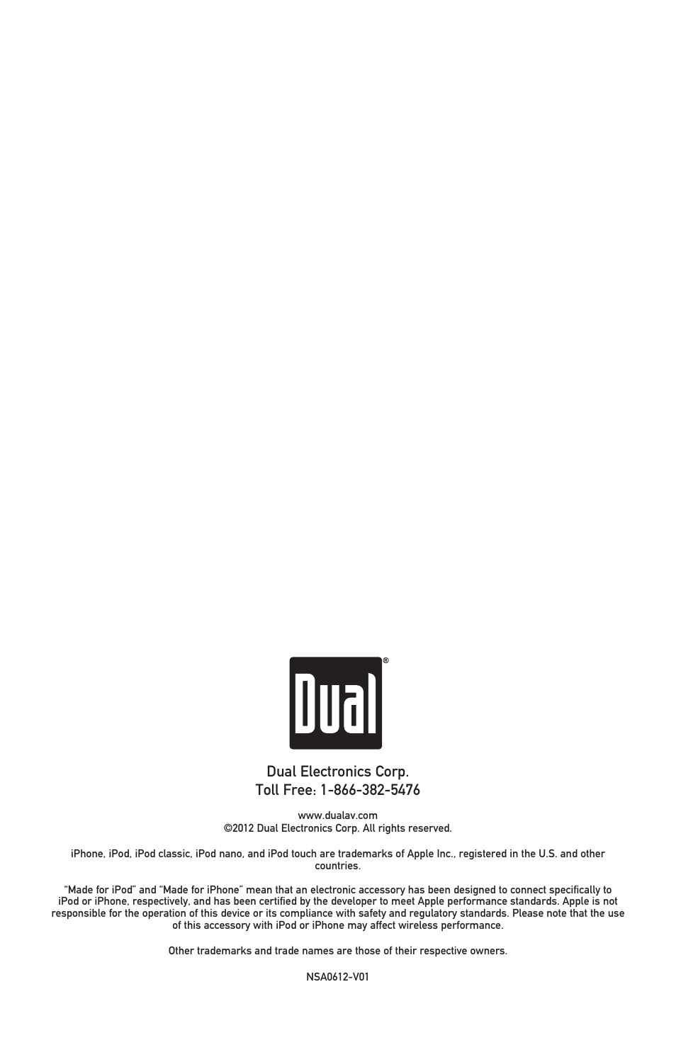 Dual Electronics XDMA450 User Manual | Page 28 / 28