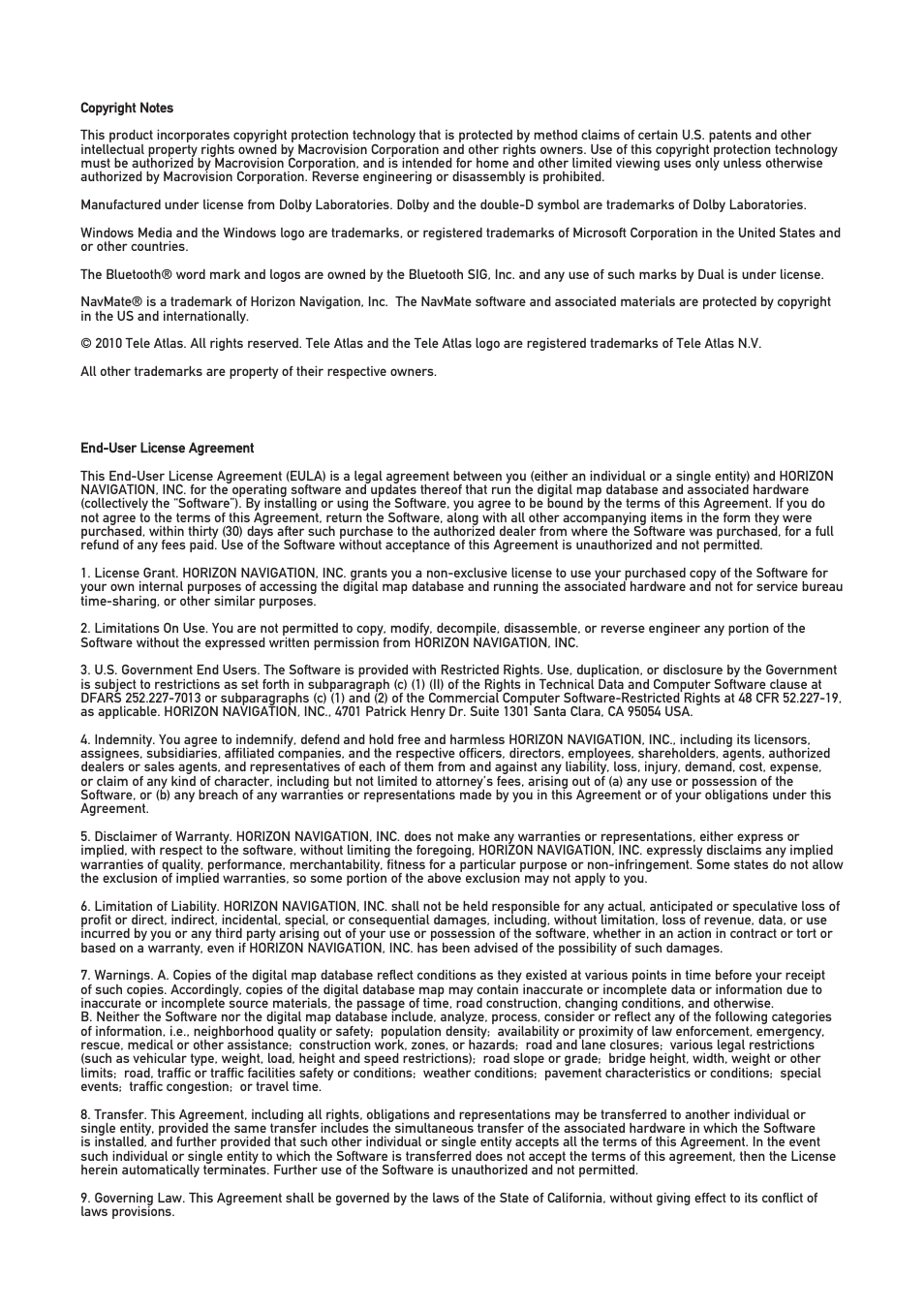Dual Electronics XDVDN8190N User Manual | Page 2 / 84