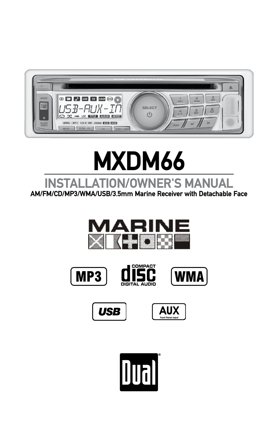 Dual Electronics MXDM66 User Manual | 13 pages