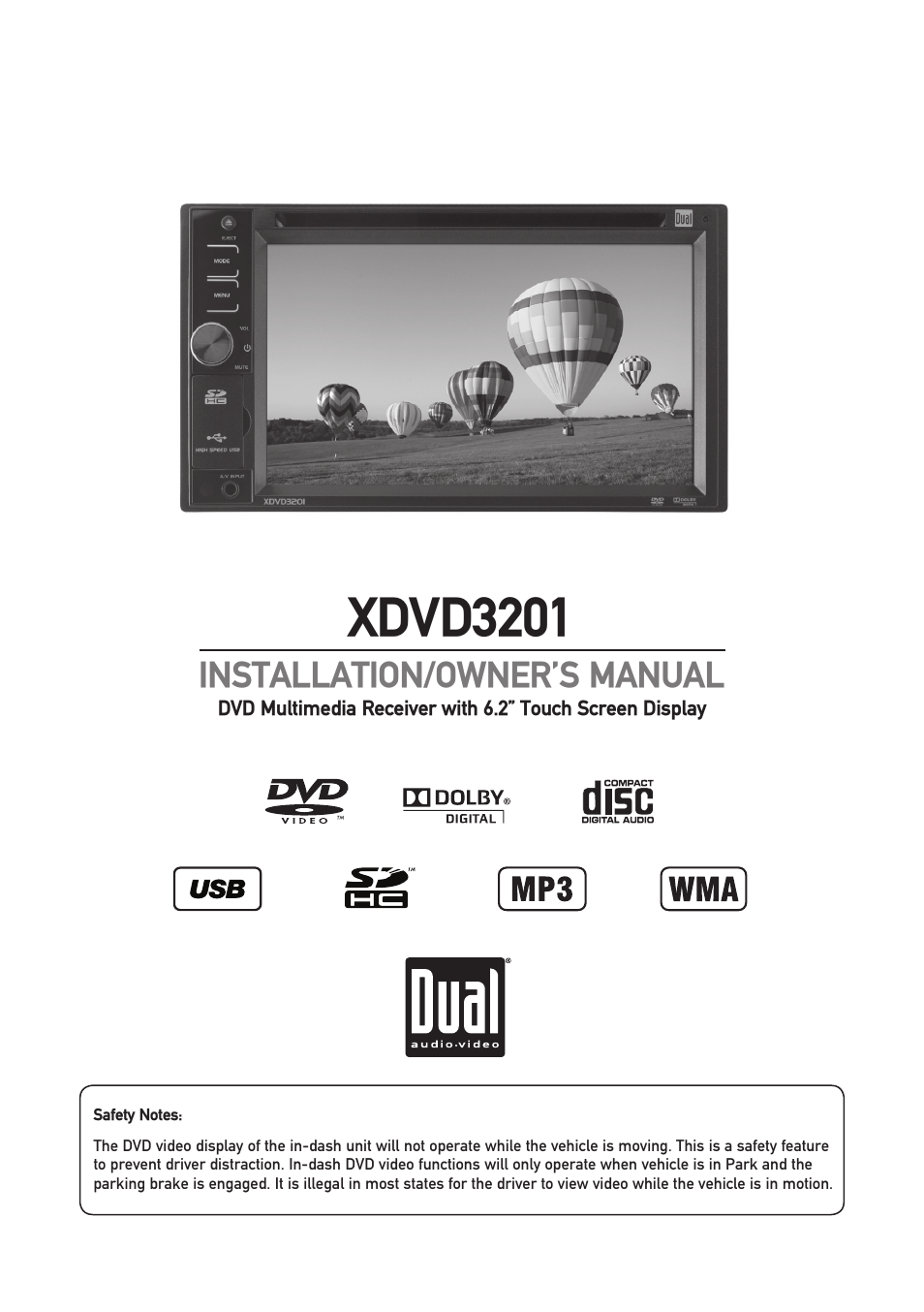 Dual Electronics XDVD3201 User Manual | 40 pages