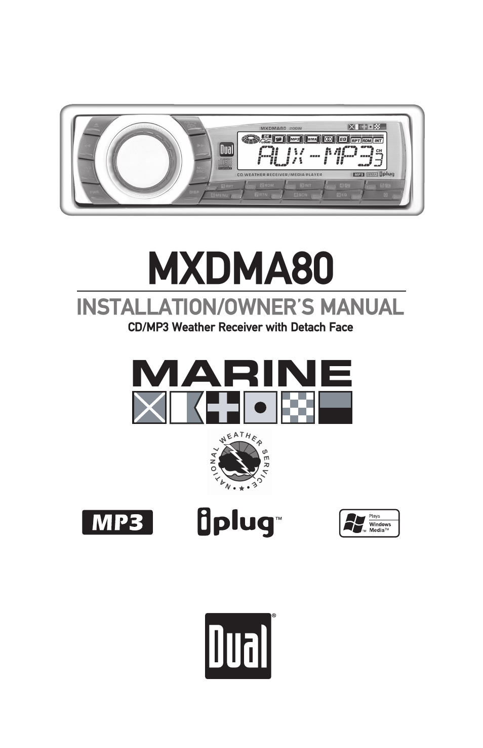 Dual Electronics MXDMA80 User Manual | 20 pages