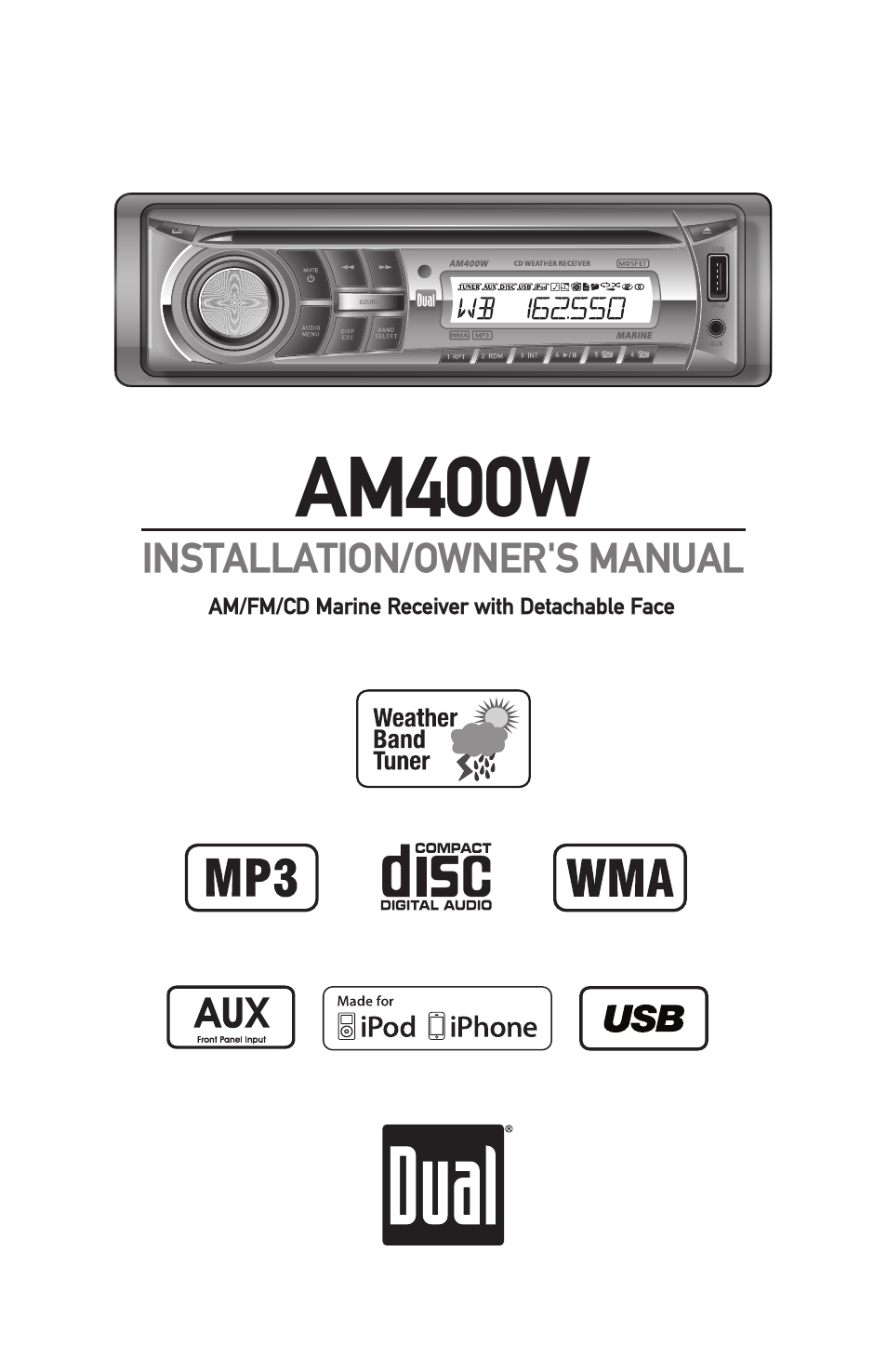 Dual Electronics AM400W User Manual | 28 pages