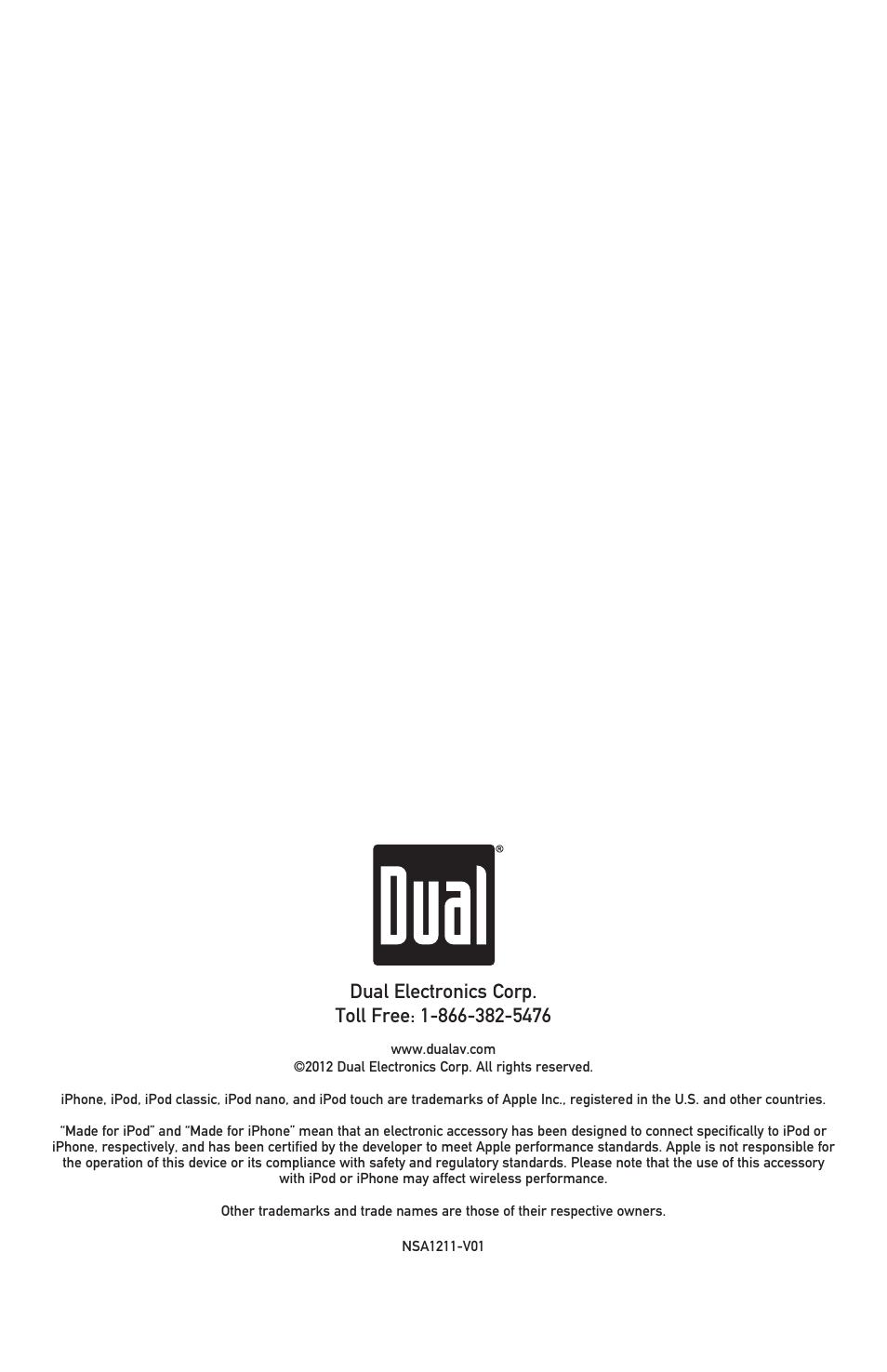 Dual Electronics AM400W User Manual | Page 28 / 28