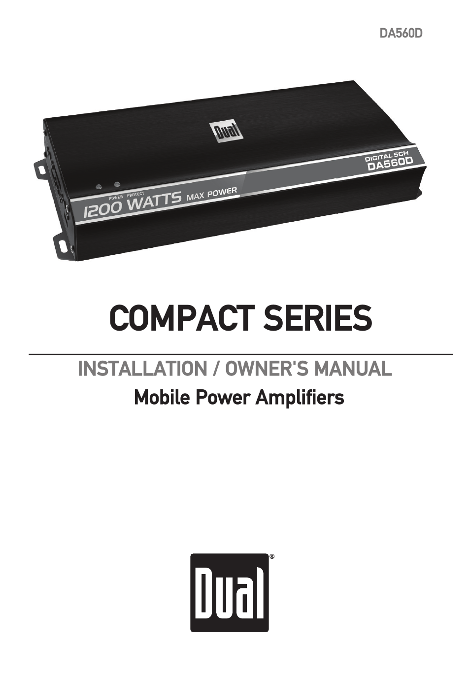 Dual Electronics DA560D User Manual | 12 pages