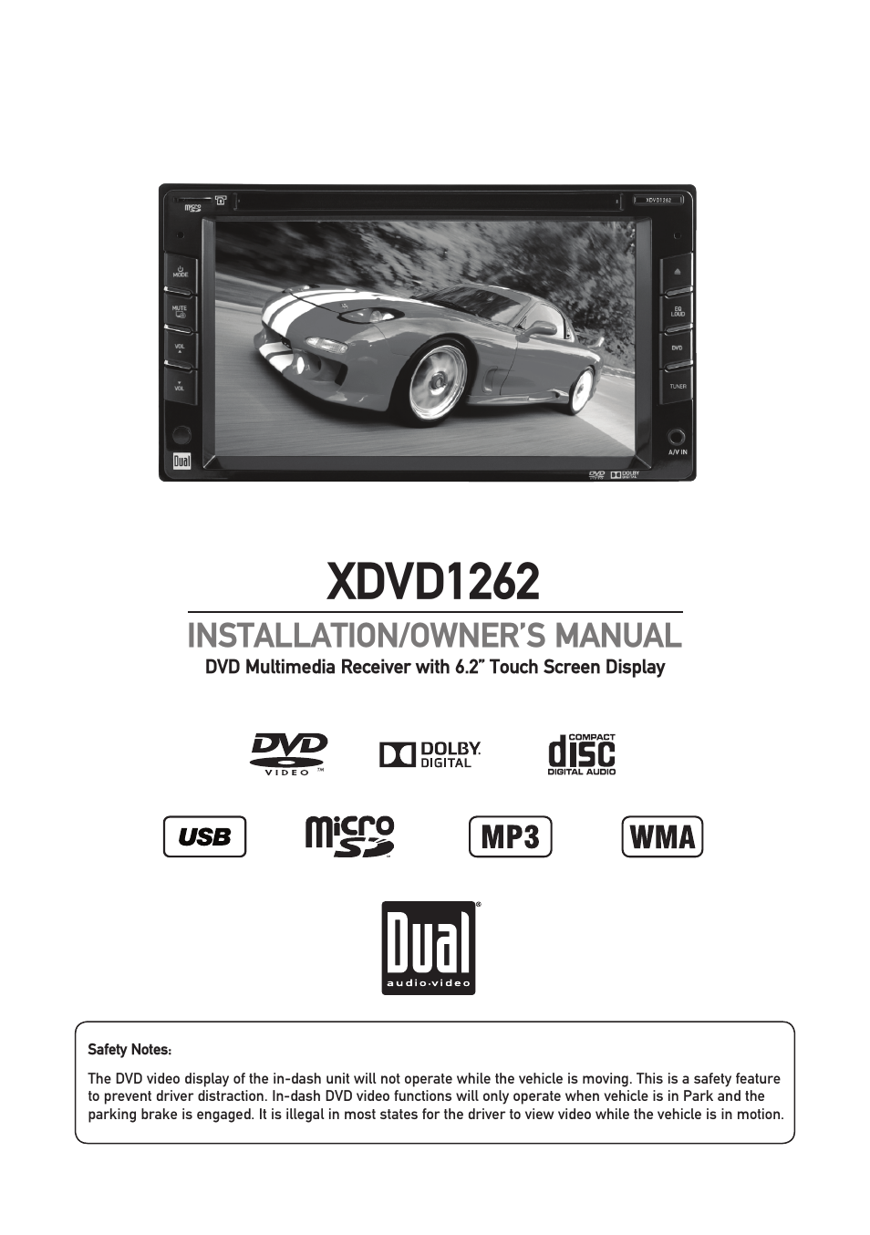 Dual Electronics XDVD1262 User Manual | 36 pages