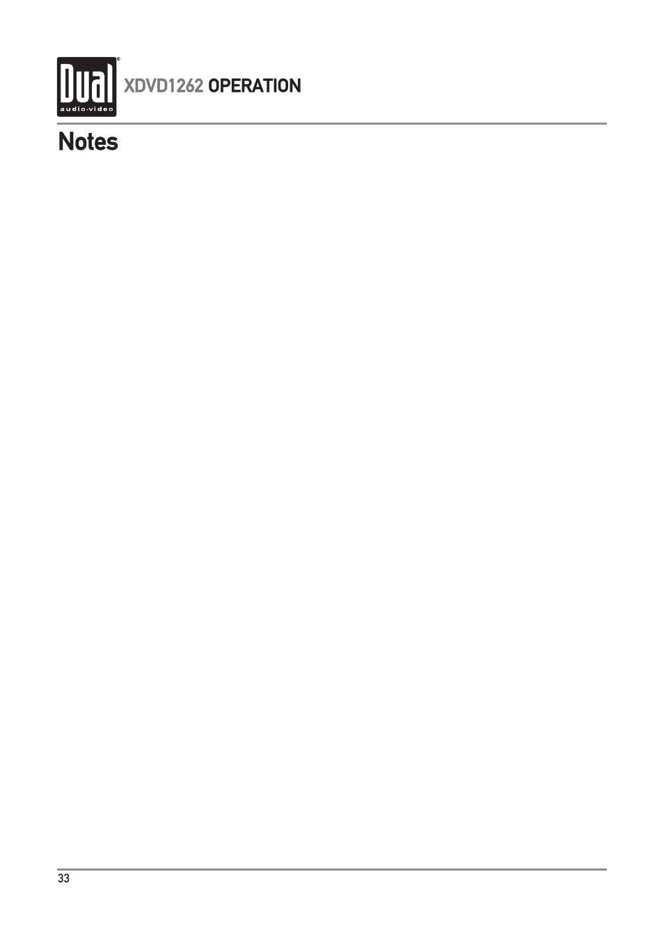 Dual Electronics XDVD1262 User Manual | Page 34 / 36