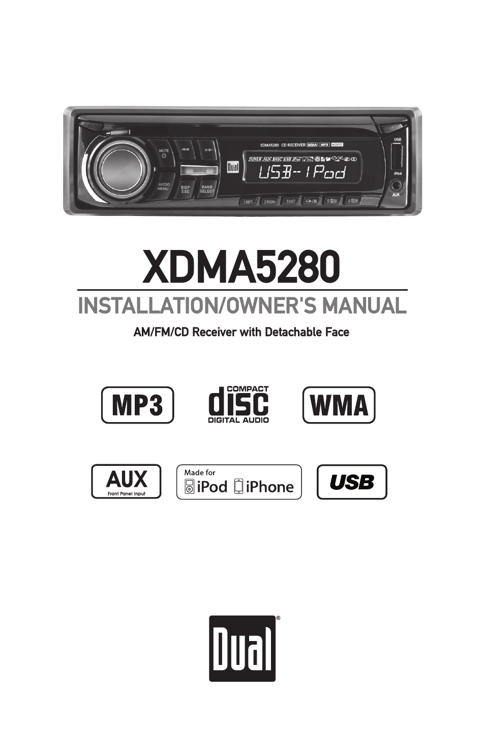 Dual Electronics XDMA5280 User Manual | 28 pages