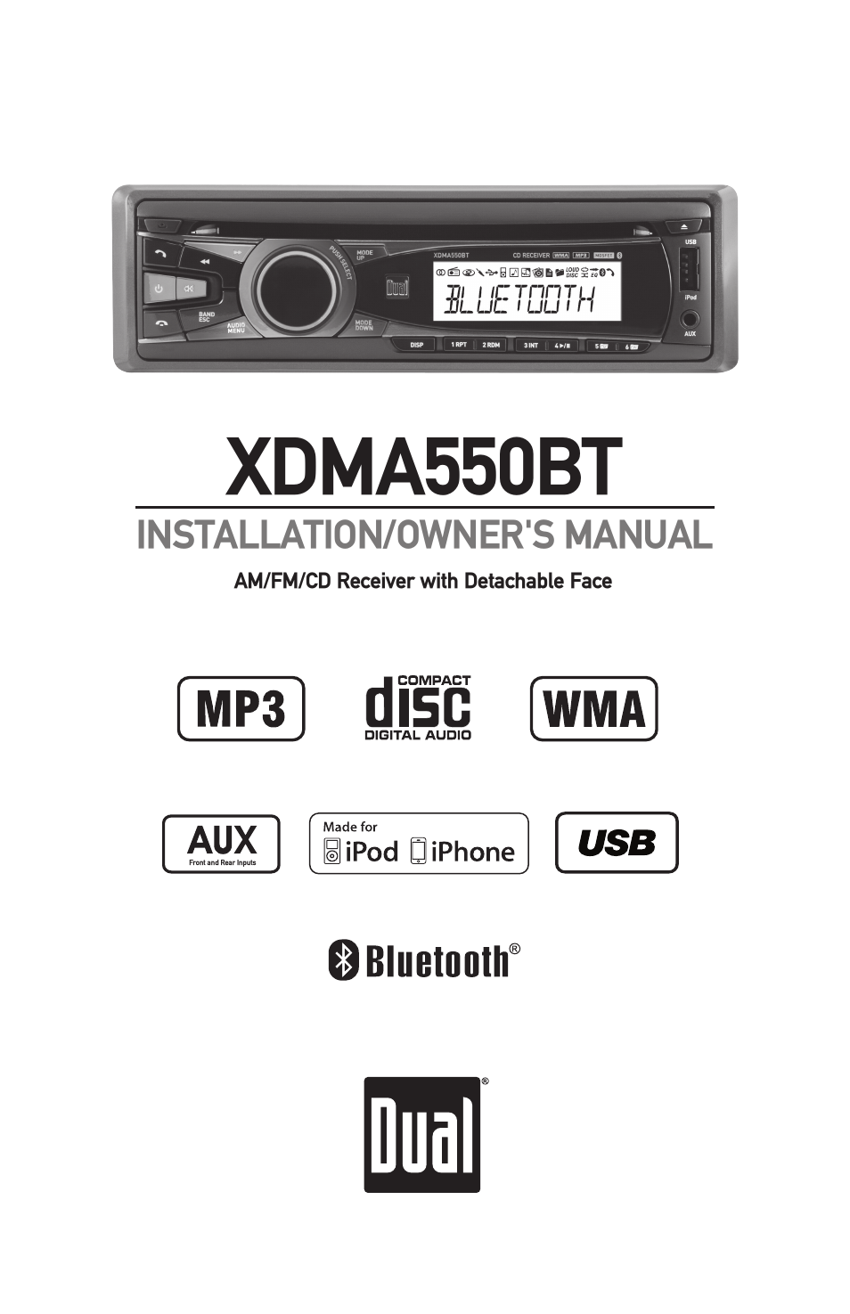 Dual Electronics XDMA550BT User Manual | 32 pages