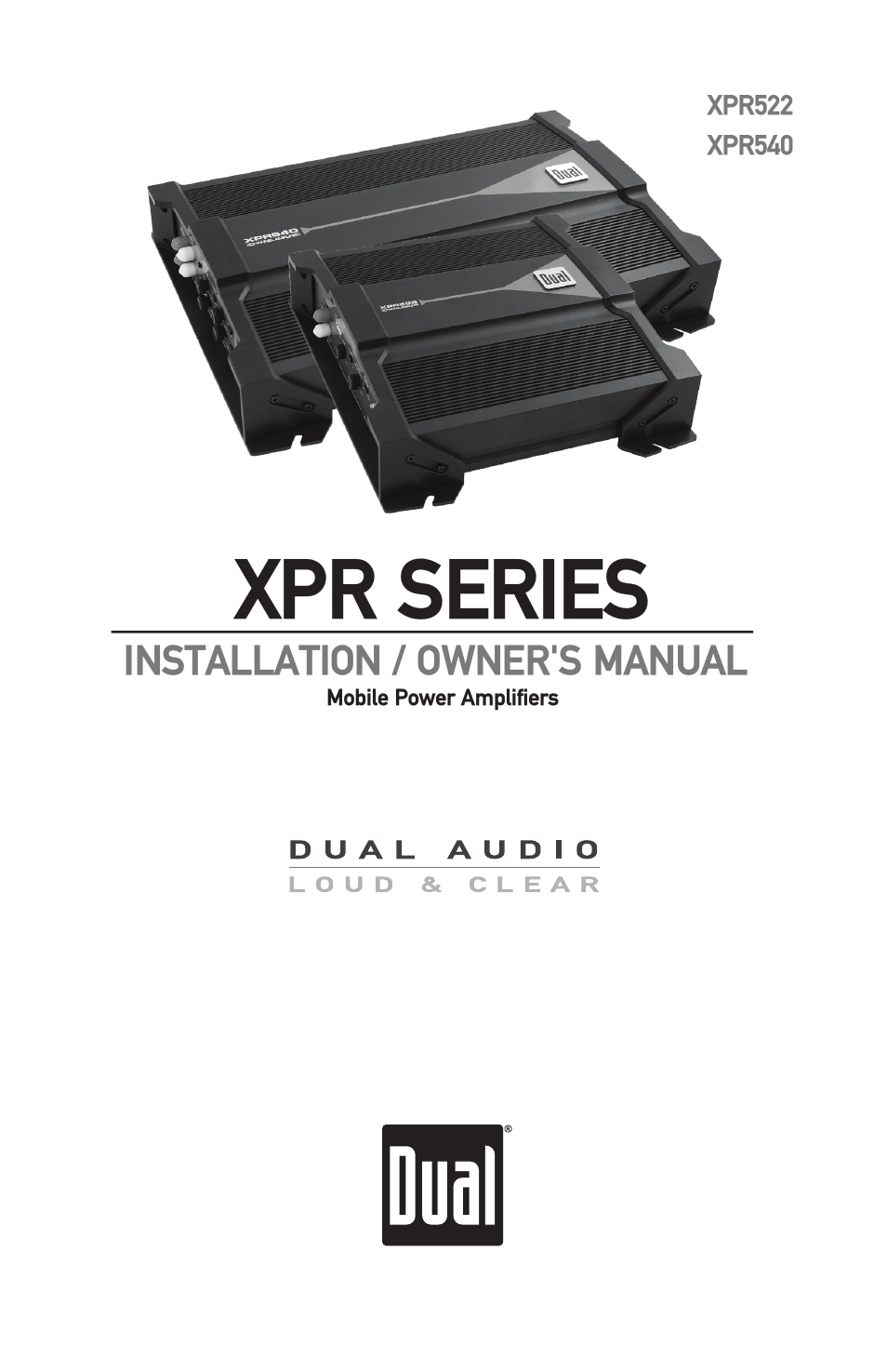 Dual Electronics XPR540 User Manual | 12 pages