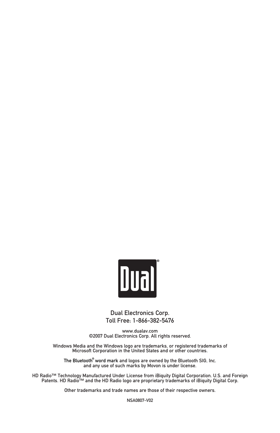 Dual Electronics XHD6425 User Manual | Page 28 / 28