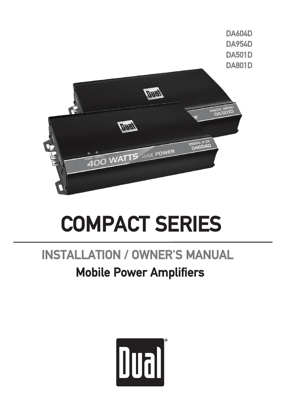 Dual Electronics DA801D User Manual | 12 pages