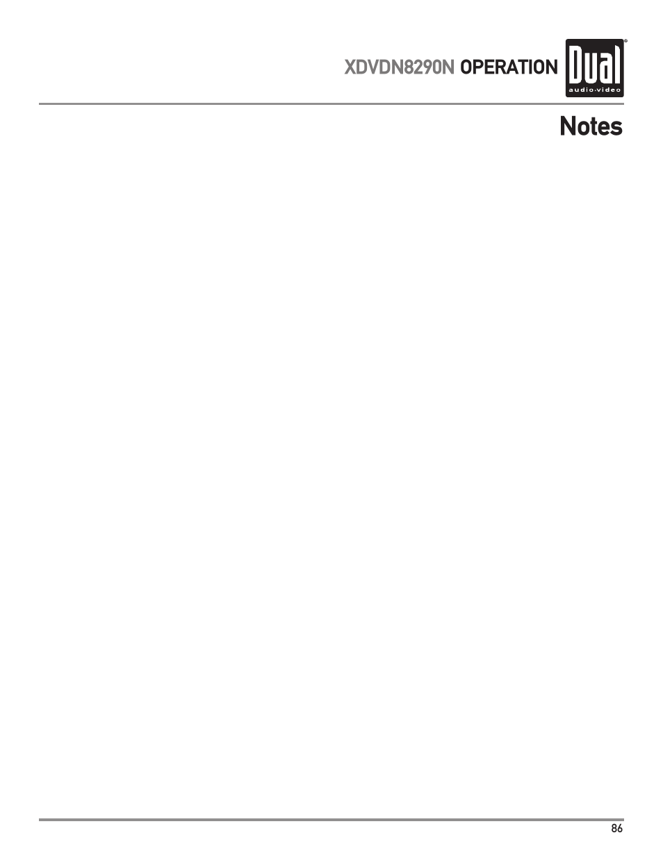 Dual Electronics XDVDN8290N User Manual | Page 87 / 88