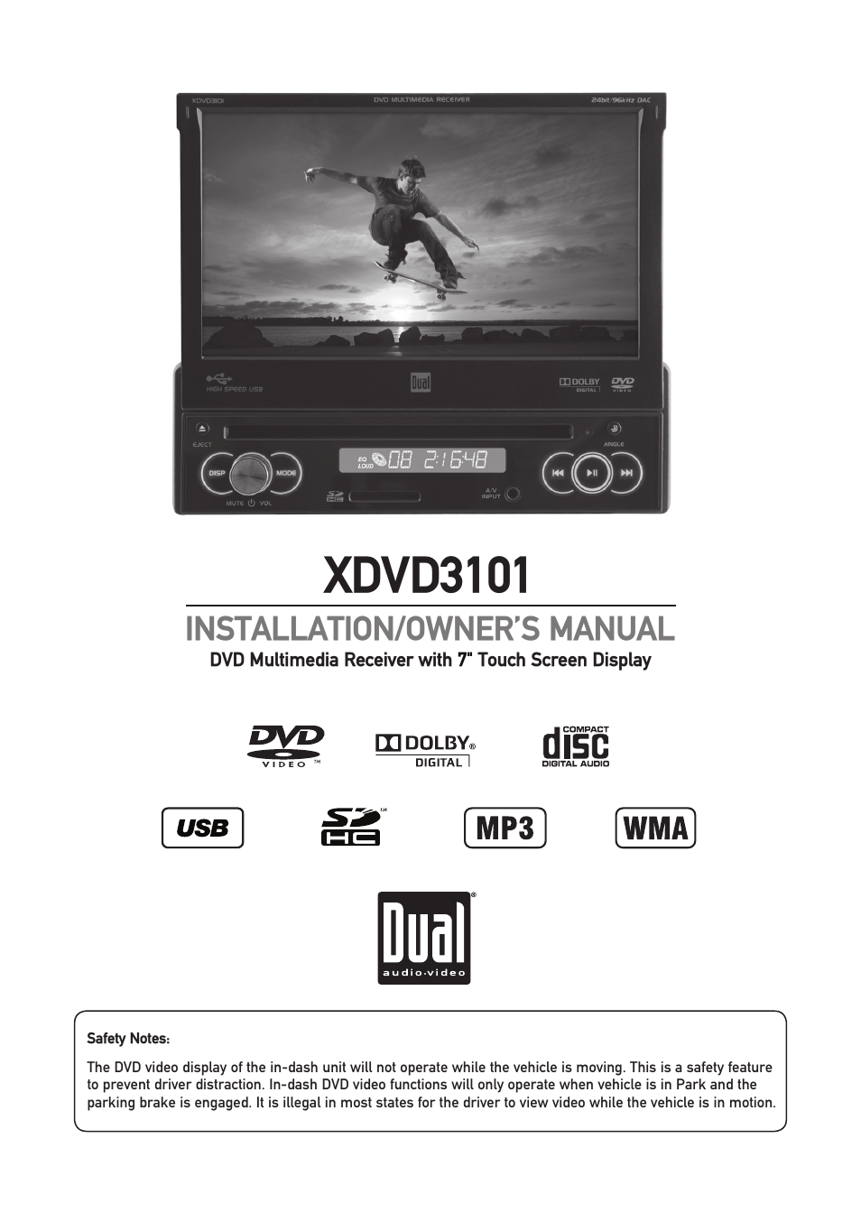 Dual Electronics XDVD3101 User Manual | 40 pages