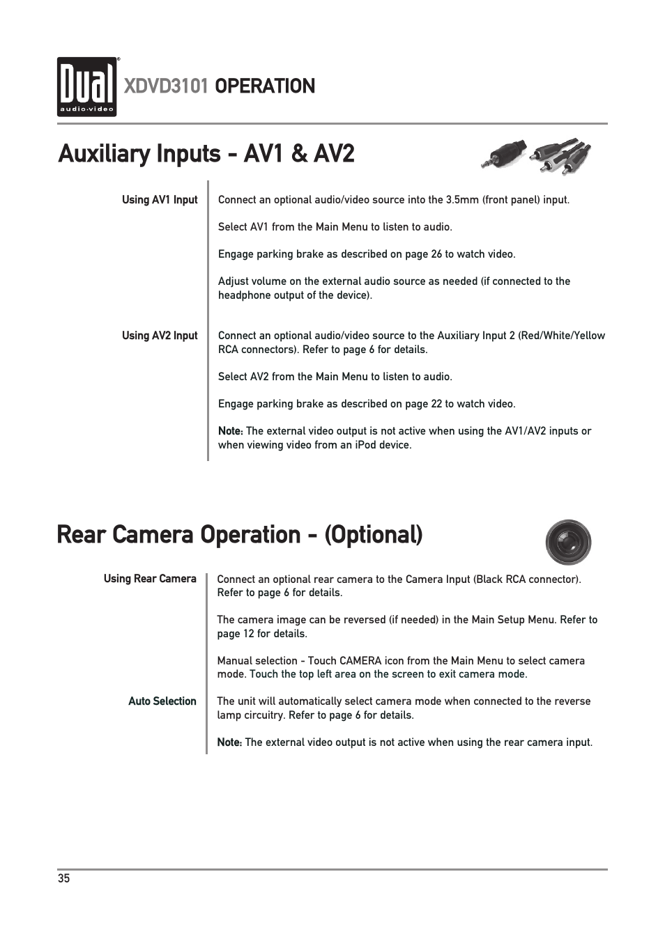 Xdvd3101 operation | Dual Electronics XDVD3101 User Manual | Page 36 / 40