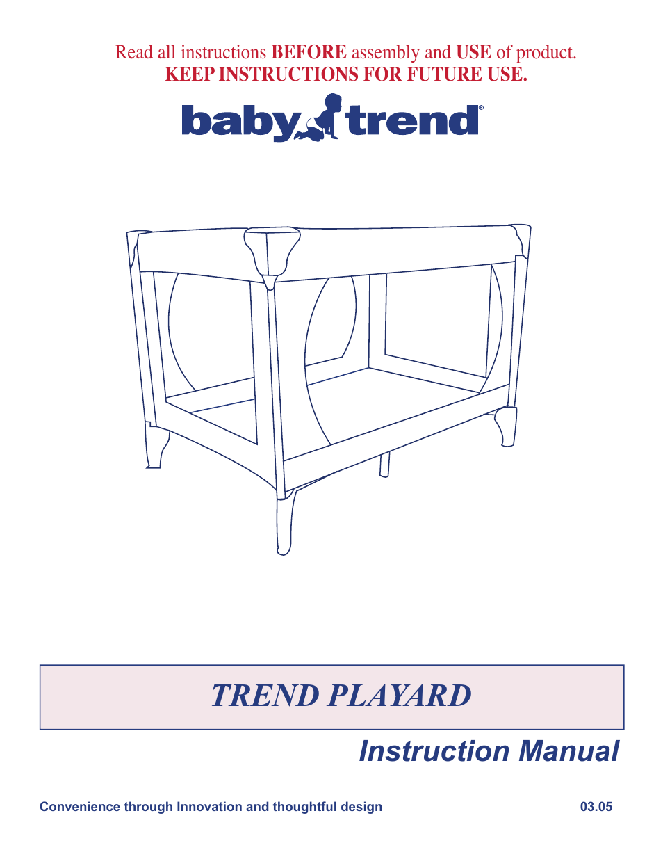 BabyTrend 8025 - LAUREL OAK PLAY YARD User Manual | 5 pages