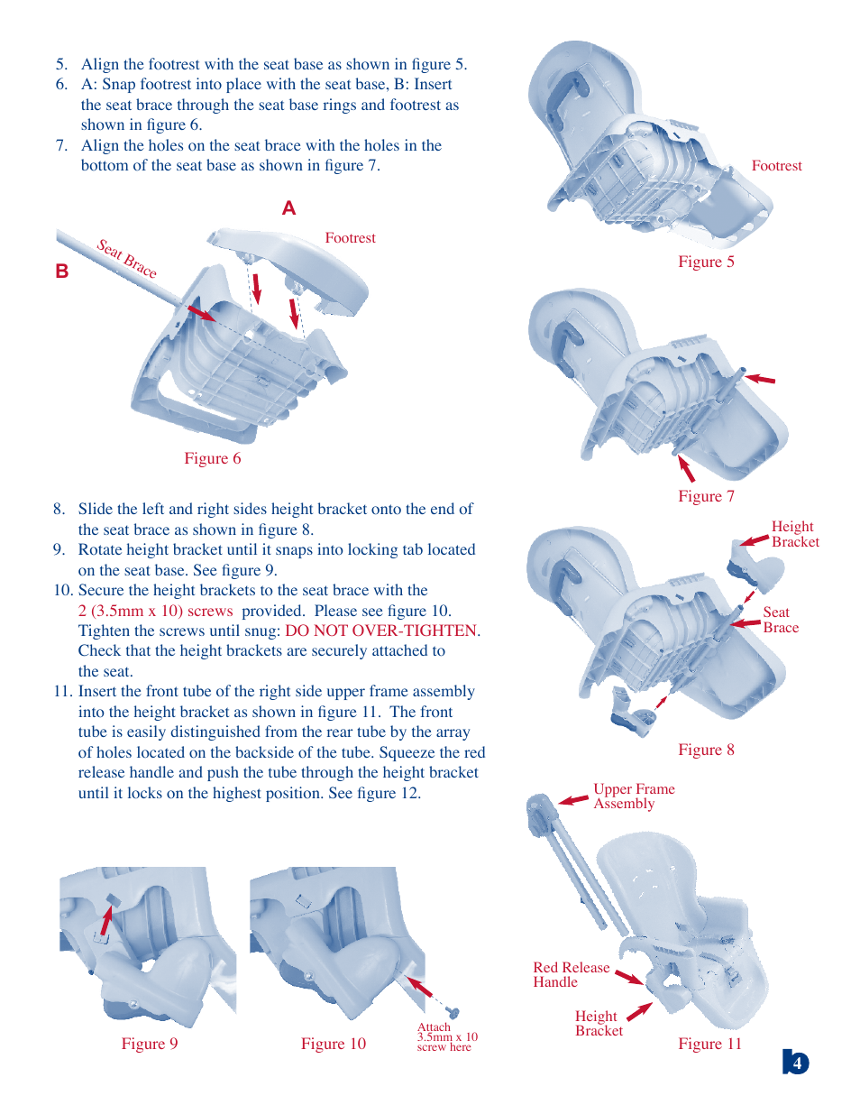 BabyTrend 8625 - LAUREL OAK HIGH CHAIR User Manual | Page 4 / 8