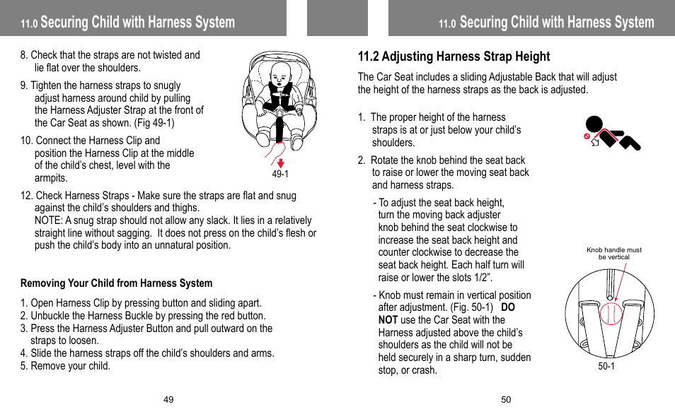 Securing child with harness system | BabyTrend INERTIA INFANT User Manual | Page 26 / 29