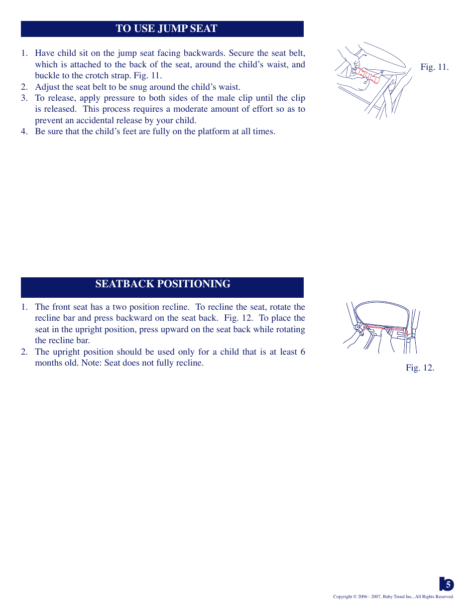 BabyTrend SS73443 - SIT N' STAND LX STROLLER - COLUMBIA User Manual | Page 5 / 7