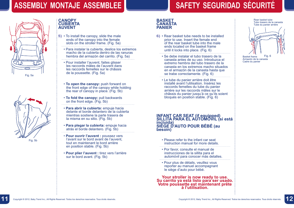 BabyTrend TS23929 - VENTURE TRAVEL SYSTEM - IN THE JUNGLE User Manual | Page 7 / 12