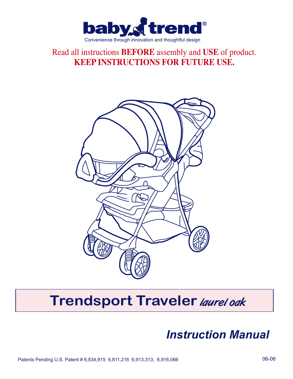 BabyTrend 1725CT - LAUREL OAK TRAVEL SYSTEM User Manual | 7 pages