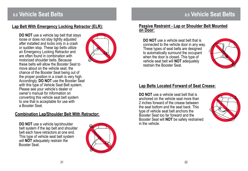 Vehicle seat belts | BabyTrend LB10055 - HYBRID NO BACK BOOSTER CAR SEAT - HELLO KITTY User Manual | Page 12 / 16