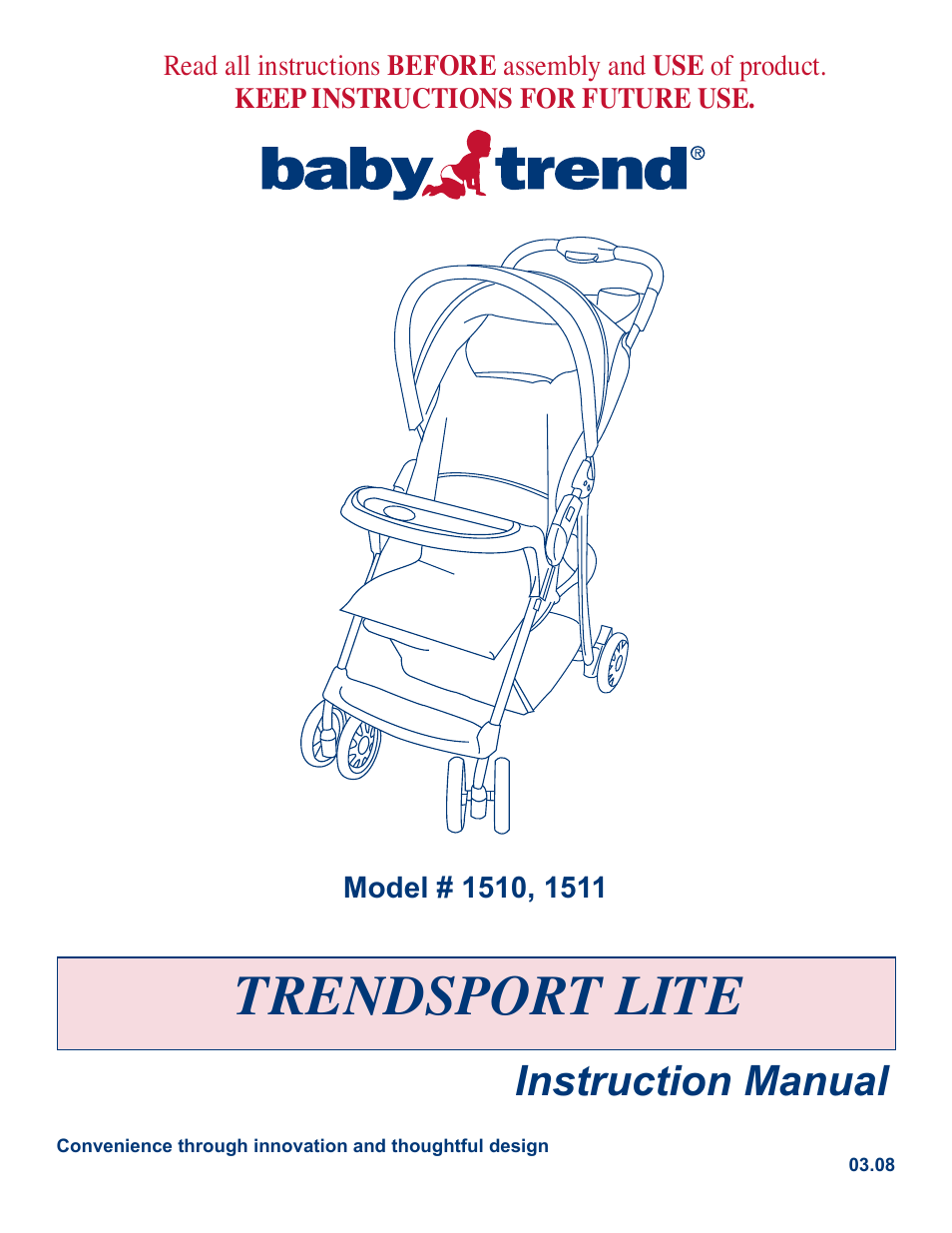 BabyTrend 1511 - PASSPORT User Manual | 6 pages