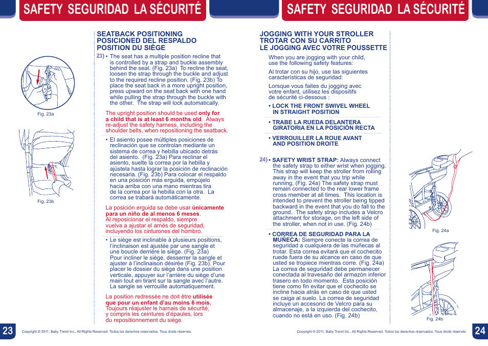 Safety seguridad la sécurité | BabyTrend JG87718 - EXPEDITION EX JOGGER- EDGE User Manual | Page 13 / 16