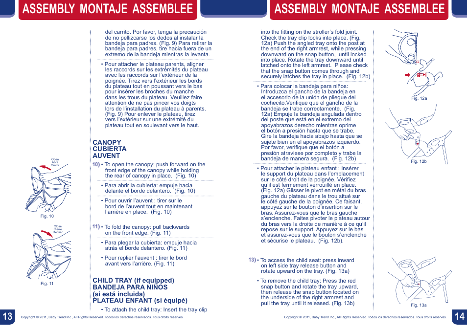 Assembly montaje assemblee | BabyTrend JG87718 - EXPEDITION EX JOGGER- EDGE User Manual | Page 8 / 16