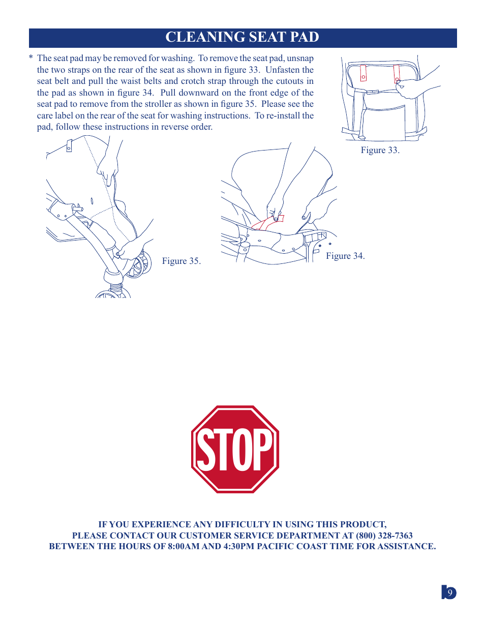 Stop | BabyTrend 1836CT - PALM TREE TRAVEL SYSTEM User Manual | Page 9 / 9