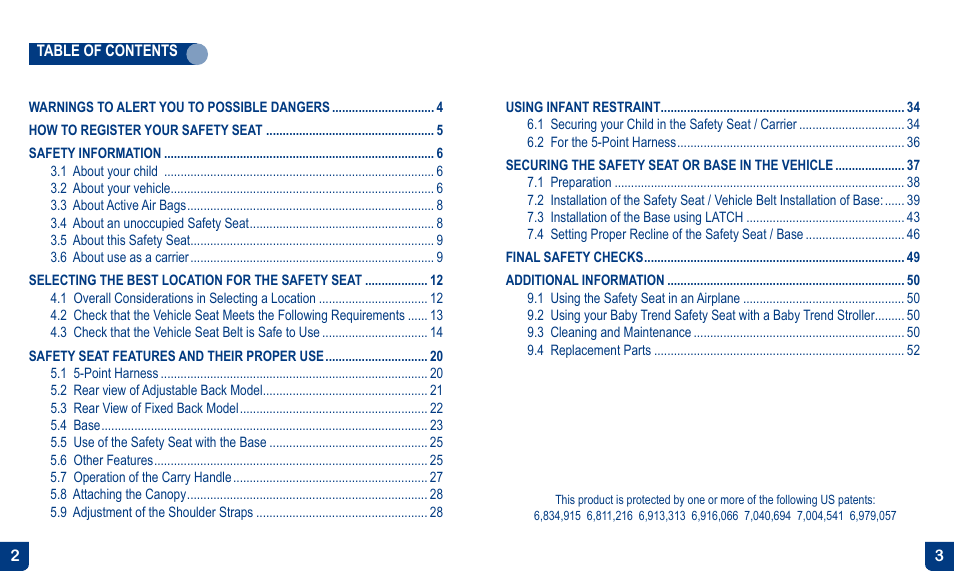 BabyTrend CS31983 - FLEX-LOC INFANT CAR SEAT - ALL STAR User Manual | Page 2 / 27