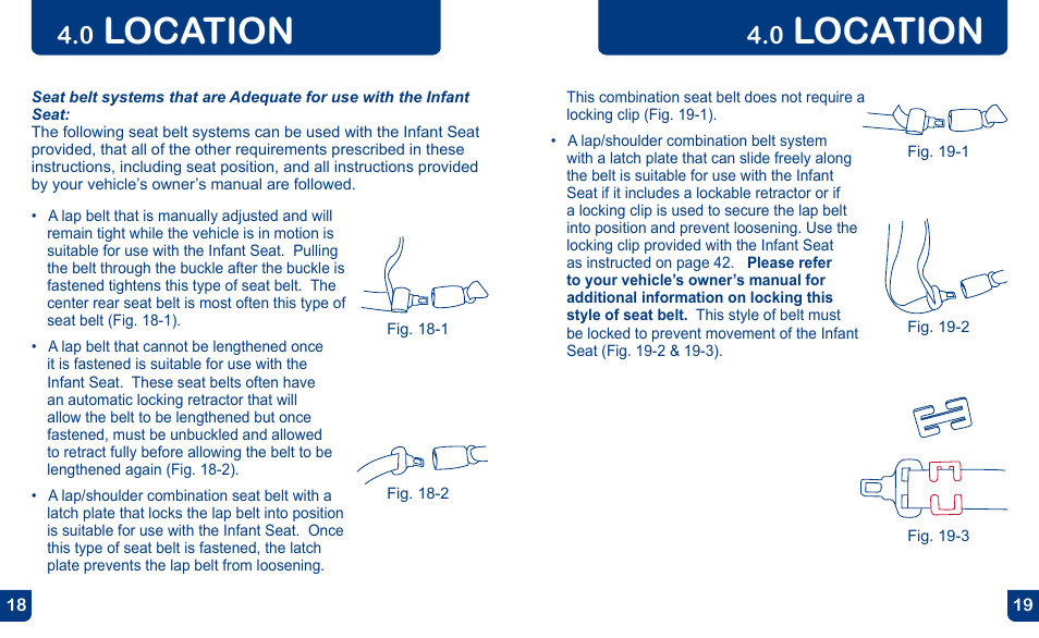 Location | BabyTrend CC13700 - EZ FLEX-LOC INFANT CAR SEAT - POMEGRANATE User Manual | Page 10 / 27