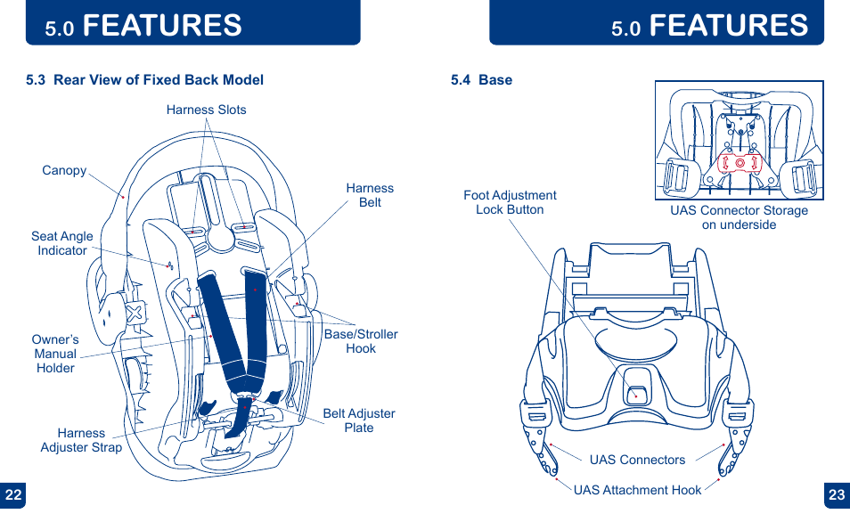 Features | BabyTrend CC13700 - EZ FLEX-LOC INFANT CAR SEAT - POMEGRANATE User Manual | Page 12 / 27