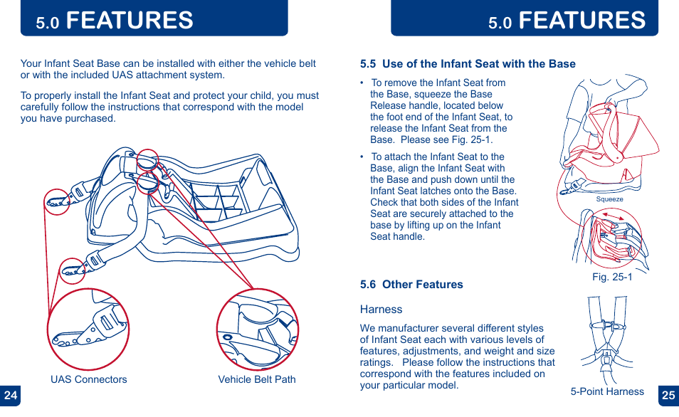 Features | BabyTrend CC13700 - EZ FLEX-LOC INFANT CAR SEAT - POMEGRANATE User Manual | Page 13 / 27