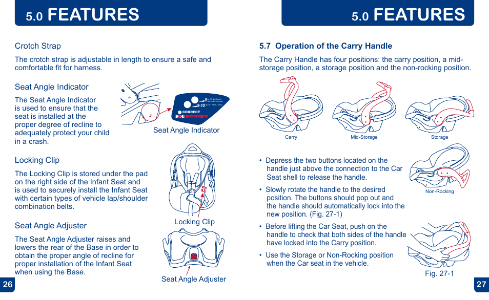 Features | BabyTrend CC13700 - EZ FLEX-LOC INFANT CAR SEAT - POMEGRANATE User Manual | Page 14 / 27