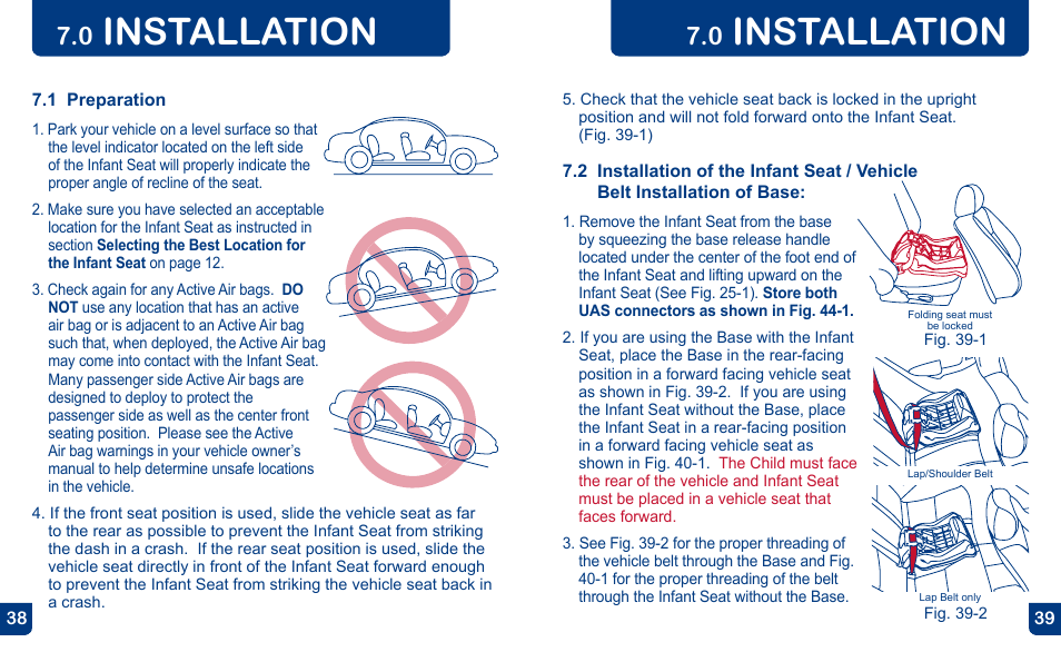 Installation | BabyTrend CC13700 - EZ FLEX-LOC INFANT CAR SEAT - POMEGRANATE User Manual | Page 20 / 27