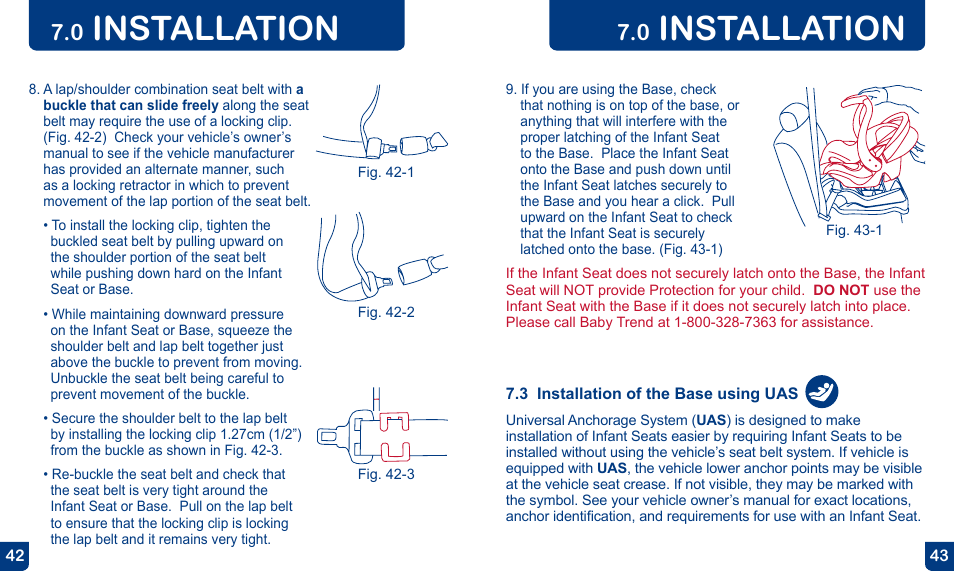 Installation | BabyTrend CC13700 - EZ FLEX-LOC INFANT CAR SEAT - POMEGRANATE User Manual | Page 22 / 27