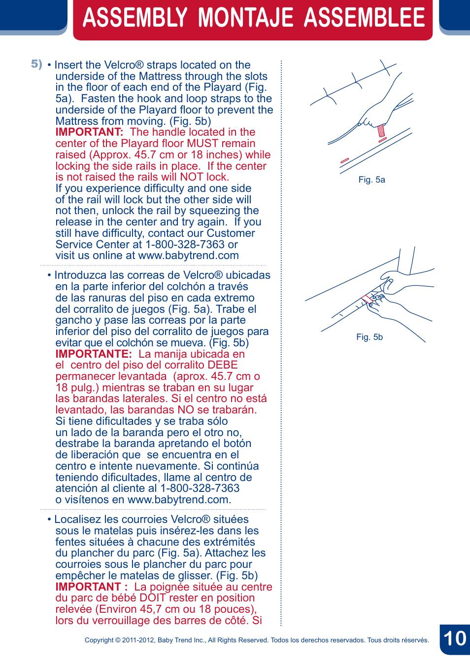 Assembly montaje assemblee | BabyTrend PY81958 - NURSERY CENTER - CYBER User Manual | Page 12 / 32