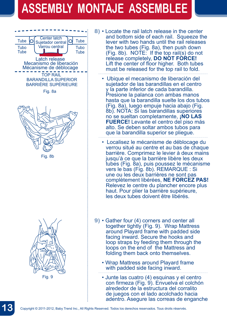 Assembly montaje assemblee | BabyTrend PY81958 - NURSERY CENTER - CYBER User Manual | Page 15 / 32