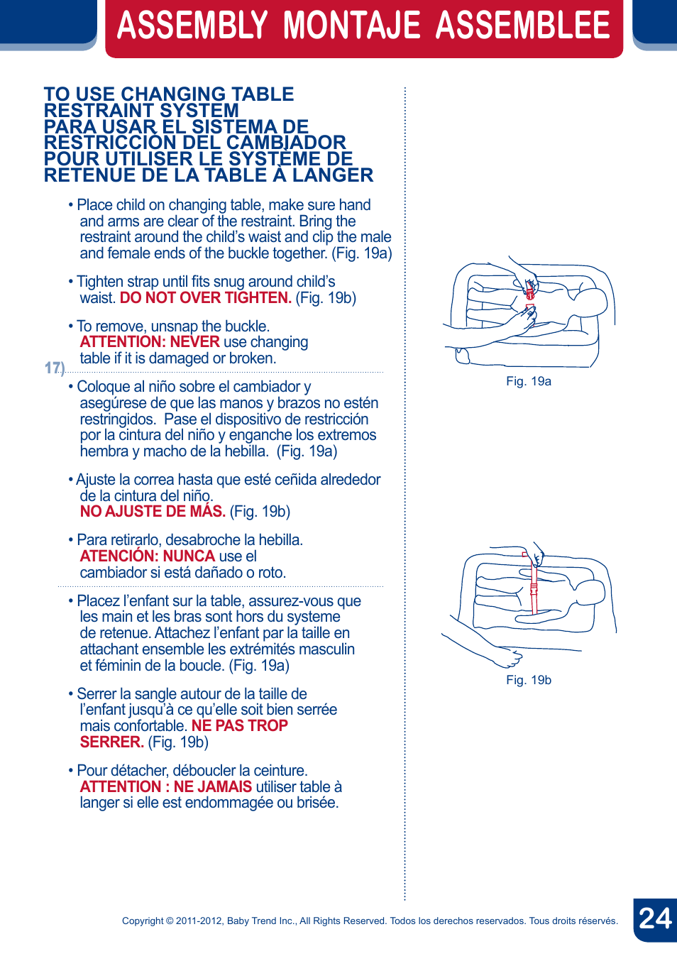 Assembly montaje assemblee | BabyTrend PY81958 - NURSERY CENTER - CYBER User Manual | Page 26 / 32