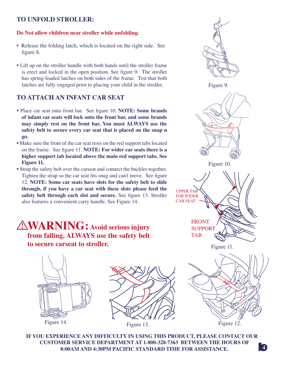 Warning | BabyTrend 1305R - SNAP-N-GO User Manual | Page 5 / 5