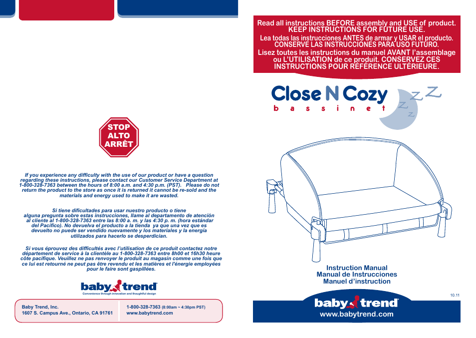 BabyTrend PY87983 - DELUXE NURSERY CENTER - ALL STAR User Manual | 12 pages