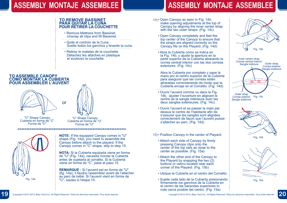 Assembly montaje assemblee | BabyTrend PY87966 - DELUXE NURSERY CENTER - CHLOE User Manual | Page 11 / 20